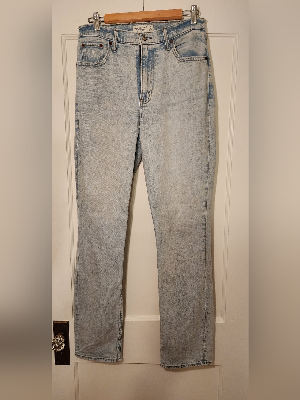 TALL & CURVE LOVE A&F 90's Slim Straight High Rise Jeans